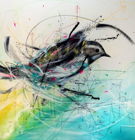 Граффити птица