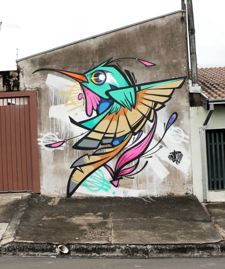 Граффити птица
