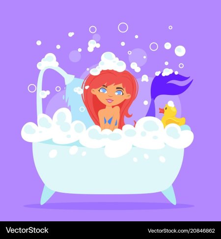 Русалочка в ванной