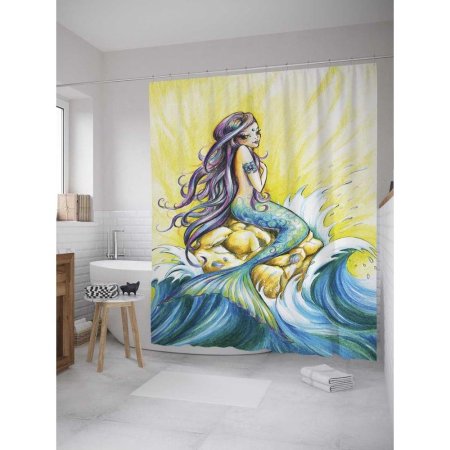 Шторка для ванной тканевая