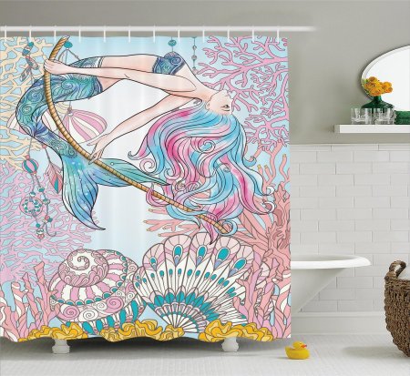 Шторка для ванной Русалка