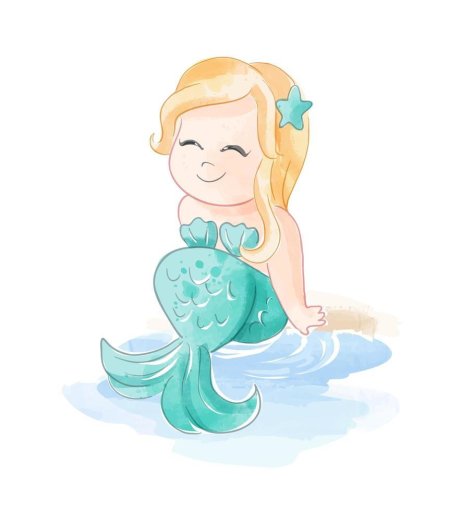 Русалка сидит