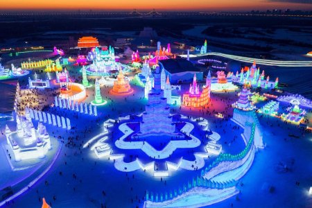 Харбин Китай ледяной город 2020