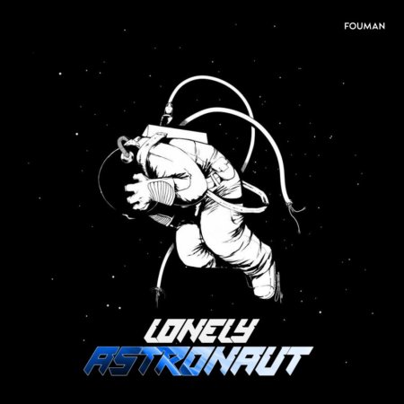 Космонавт арт чёрно белый