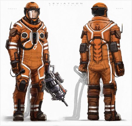 Cyberpunk инженер концепт арт