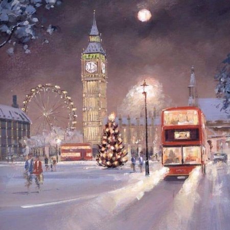 Лондон зима Биг Бен