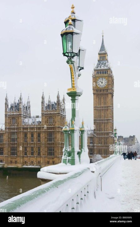 Лондон зима Биг Бен