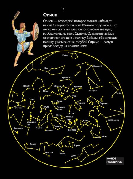 Созвездие Орион на карте
