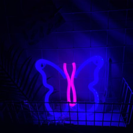 Неоновый светильник на стену