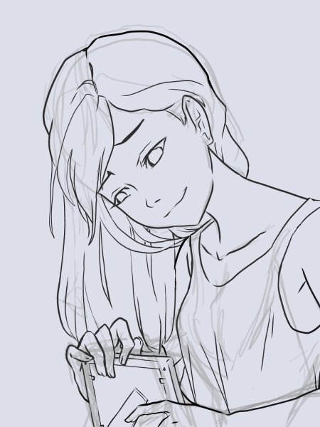 Девушка скетч