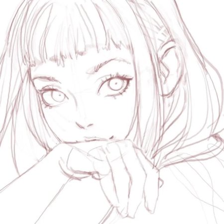 Аниме портрет карандашом