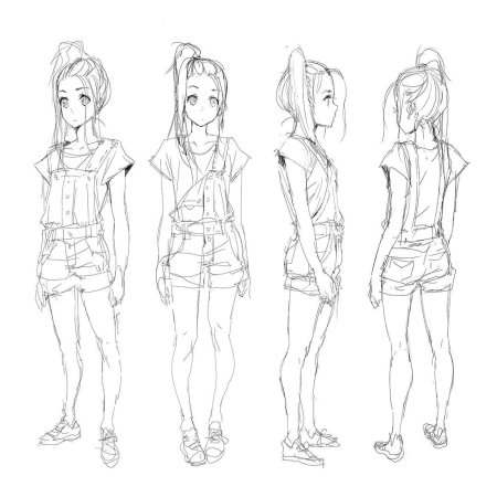 Аниме персонаж референс в полный рост