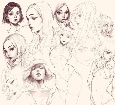 Скетчи персонажей