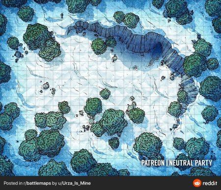 Зимний лес днд карта