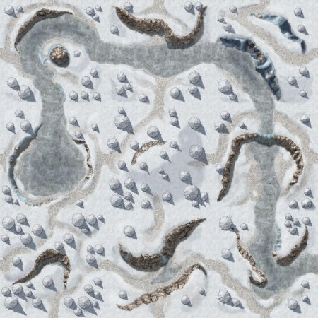 Карта снежного леса ДНД