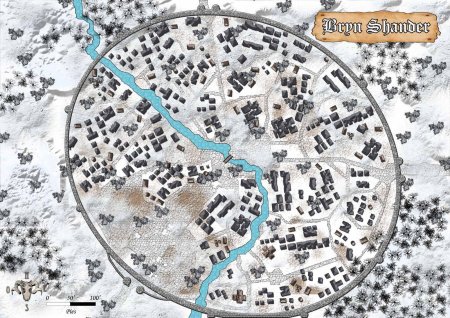 Снежный город ДНД карта