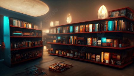 Фотообои книжная полка