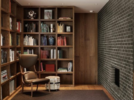 Интерьер с книжными полками