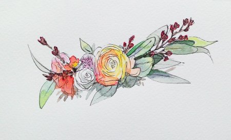 Скетч цветы