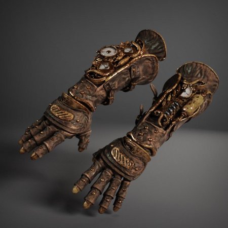 Дизельпанк/стимпанк перчатки