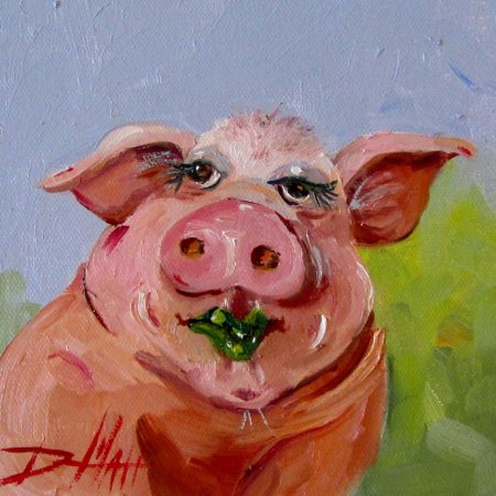 Свинья арт