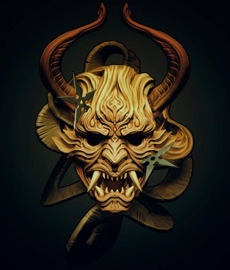 Маска Hannya демон