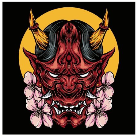 Японская маска Hannya самурая