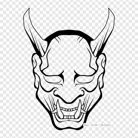 Маска демона Ханья вектор