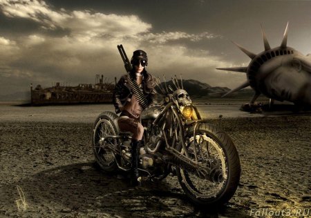Дизельпанк апокалипсис мотоцикл