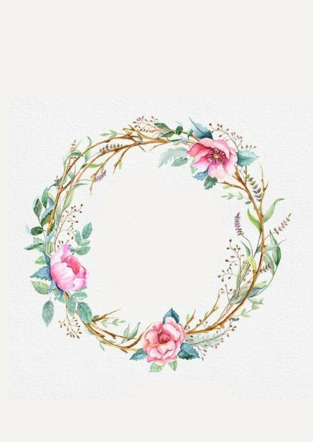 Рамка Акварельная круглая