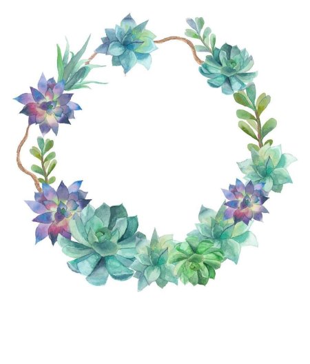 Акварельные цветочные венки