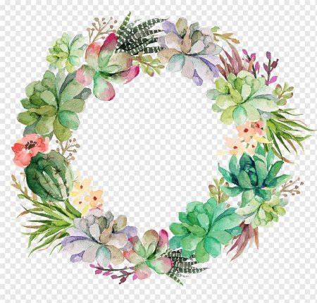 Круглый венок из цветов