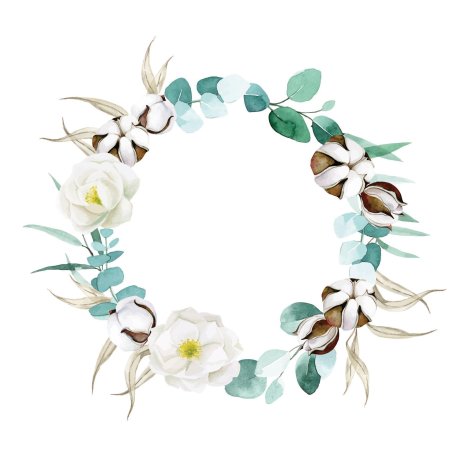 Эвкалипт венок акварель