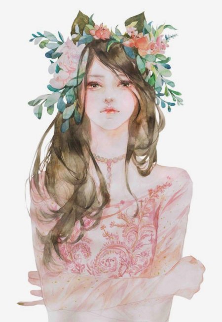 Акварельная девочка