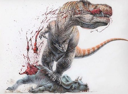 Тираннозавр рекс акварель