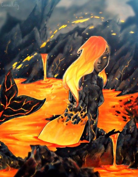 Лавовая девочка арт