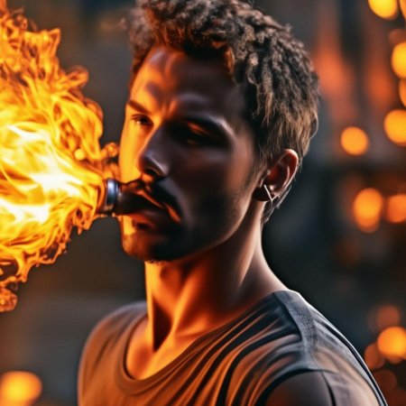 Мужчина огонь