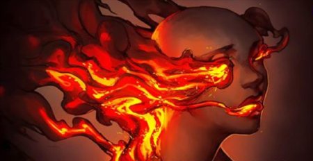 Горит в огне арт