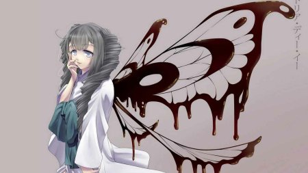 Аниме девушка с крыльями бабочки