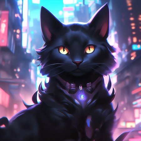 Черная кошка аниме