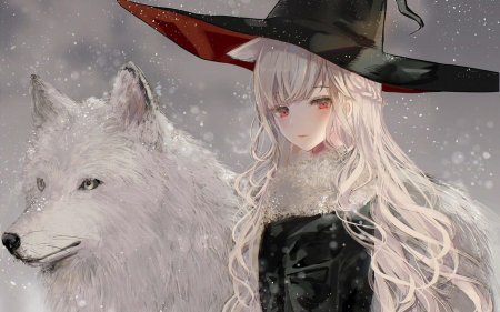 Беловолосая ведьма аниме