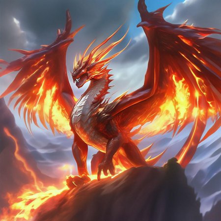 Дракон с огнем