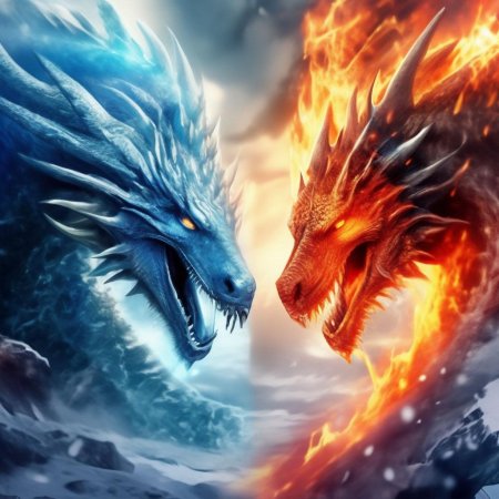 Ледяной дракон и огненный