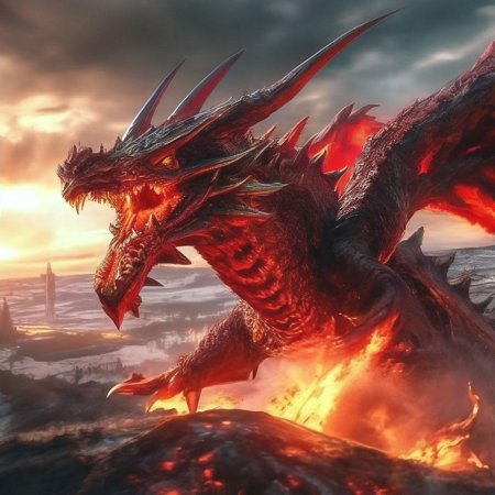 Огнедышащий дракон