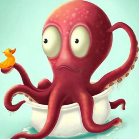 Смешной осьминог
