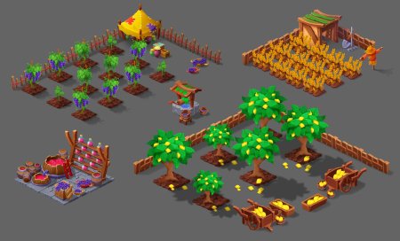 Isometric для игр 2д растения