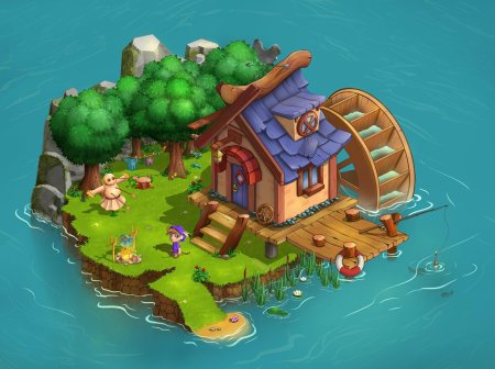 Isometric Art игры мельница