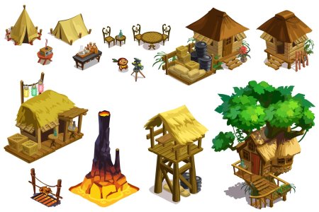 Домик Pixel Art изометрия