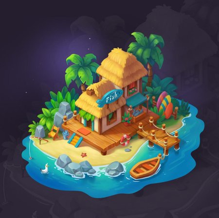 Домик на острове