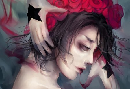 Лицо девушки арт